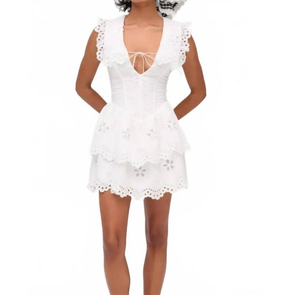 chinese dress ladies Daisy Eyelet Mini Dress – Taylor Ashley main image 1